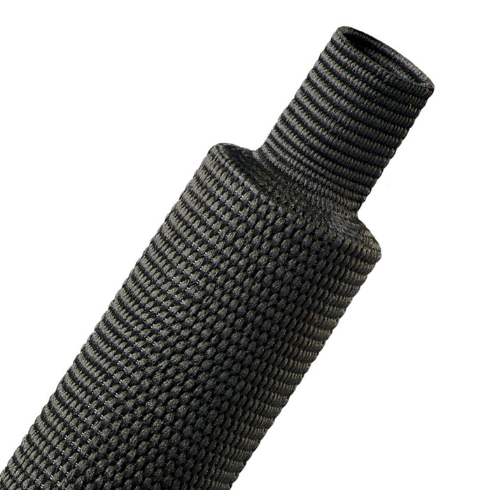 1M HEATSHRINK FABRIC 40MM TO 20MM BLACK(H2F1.58BK) - NET-SOCK-H2F1.58BK