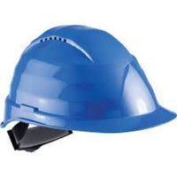Halo ABS HELMET 6 POINT TEXTILEHARNESS VENTED RATCHET BLUE