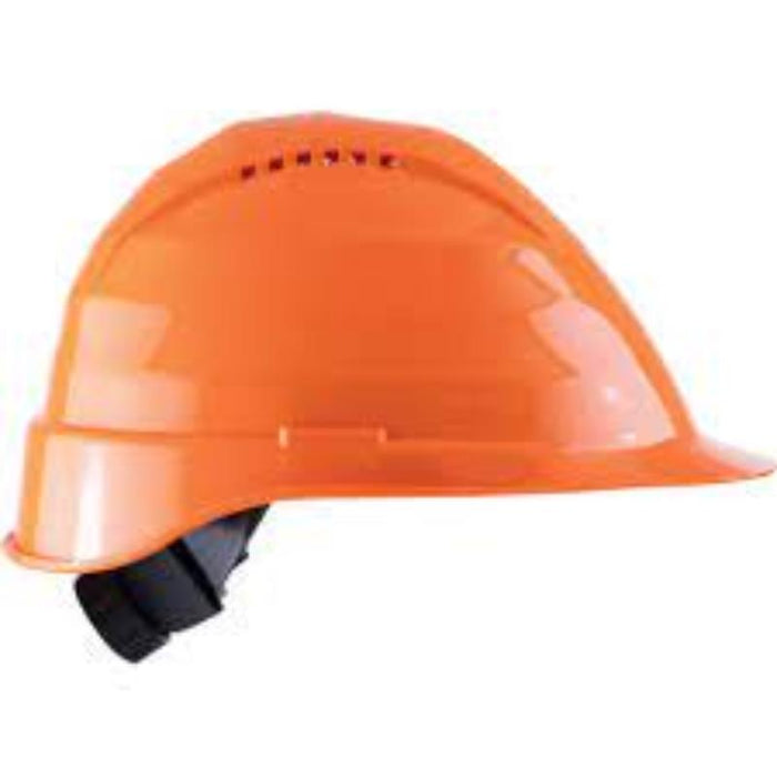 Halo ABS HELMET 6 POINT TEXTILEHARNESS VENTED RATCHET ORANGE