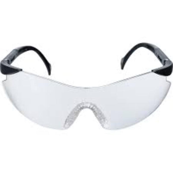 Safety Glasses Clear Lens, Protective Eyewear, No Brow Extension, Extended Arm, EN166 Certified