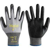 HALO Cut B 18 Gauge Nitrile Palm Coated Gloves Size 9 - Cut Resistant Work Gloves