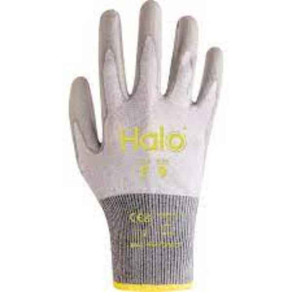 Halo Cut F Glove, Size 11, Gray, PU Coated Work Glove | High Cut Resistance & Grip for Industrial Safety