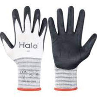 Halo Work Gloves - Nitrile Palm Coated, Sustainable Safety Gloves - Size 8