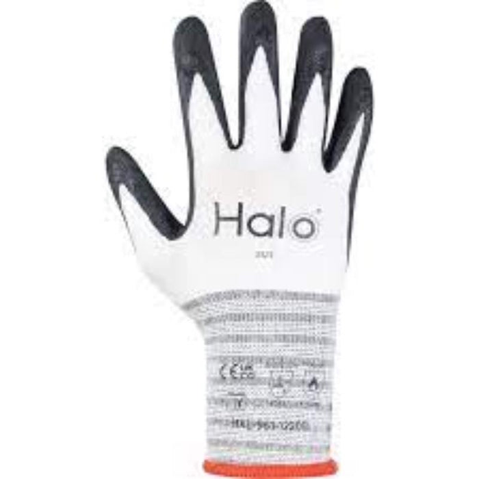 HALO Sustainable Work Glove - Nitrile Palm Coated, 15 Gauge, Size 9 - Safety Gloves for Grip & Protection