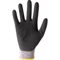 Black Nitrile Coated Work Gloves Size 8 | Safety Gloves | Sandy Palm Finish for Enhanced Grip