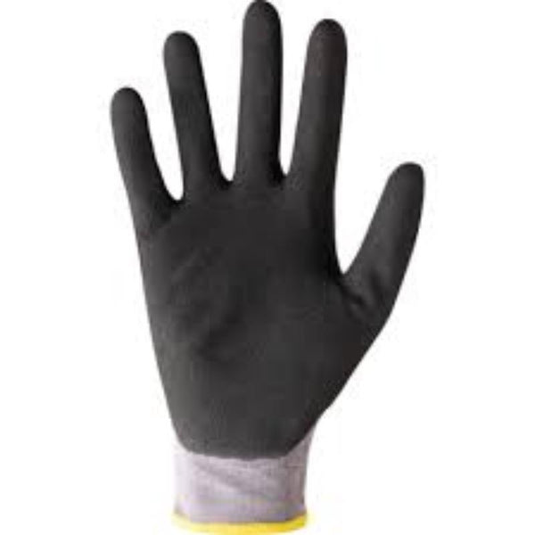 Black Nitrile Coated Work Gloves Size 8 | Safety Gloves | Sandy Palm Finish for Enhanced Grip