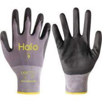 Halo 18 GAUGE LINER FOAM NITRILE PALMCOATED SIZE 10