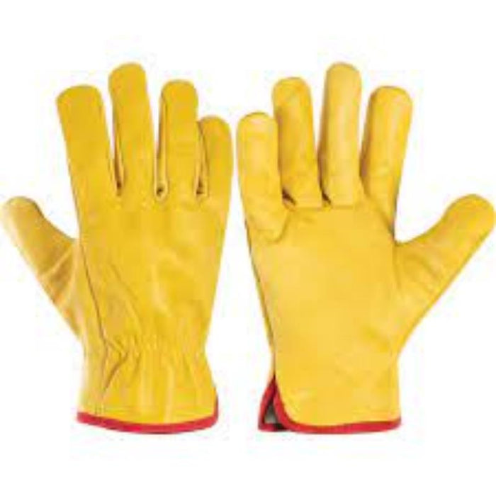 Halo YELLOW COWHIDE LINED DRIVERSGLOVES SIZE 10