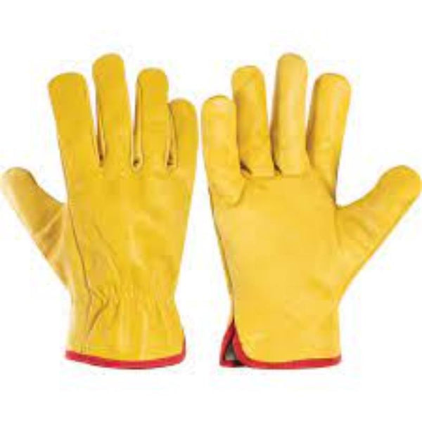 Halo YELLOW COWHIDE LINED DRIVERSGLOVES SIZE 10