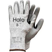 HALO Cut D PU Palm Coated Work Gloves - Size 10 - Cut Resistant, Industrial Safety Gloves with Grip
