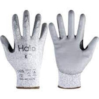 Halo Cut E PU Palm Coated Glove Size 8 - Cut Resistant Work Gloves - Chavda.com