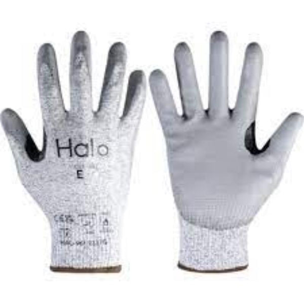 Halo Cut E PU Palm Coated Glove Size 8 - Cut Resistant Work Gloves - Chavda.com