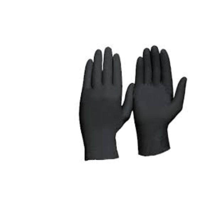 Black Nitrile Diamond Texture Gloves 8.6G - 2XL Disposable Exam Gloves, Powder-Free, Box of 50