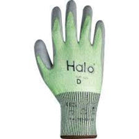 CROMWELL Seamless Nylon Pu Palm Coated Cutd Gloves Grey/Green Sz-7 - HAL9614871B