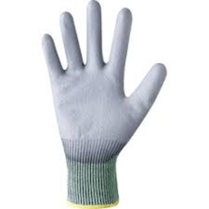 CROMWELL Seamless Nylon Pu Palm Coated Cutd Gloves Grey/Green Sz-9 - HAL9614873D