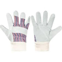 Halo Chrome Leather Rigger Gloves - Work Gloves, Knitted Wrist, SZ 10. Protective Handwear from chavda.com