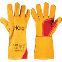 Halo LINED SPLIT LEATHER FULLY KEVLARSOWN WELDERS GAUNTLET GOLD