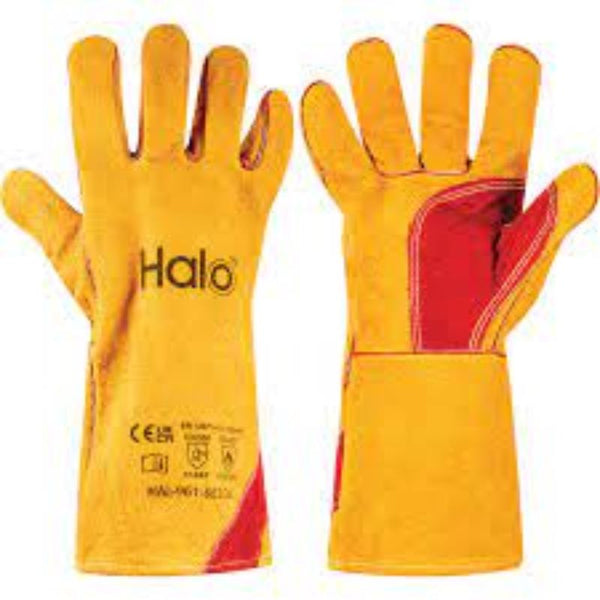 Halo LINED SPLIT LEATHER FULLY KEVLARSOWN WELDERS GAUNTLET GOLD