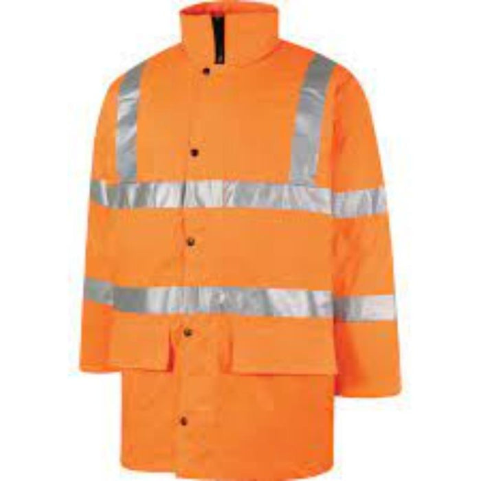 CROMWELL Hi-Vis Breathable Coat Class 3 Orange - EN20471 Safety Workwear | chavda.com