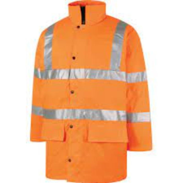 CROMWELL Hi-Vis Breathable Coat CL3 EN20471 Orange (XL). High Visibility Safety Jacket for Work. | chavda.com