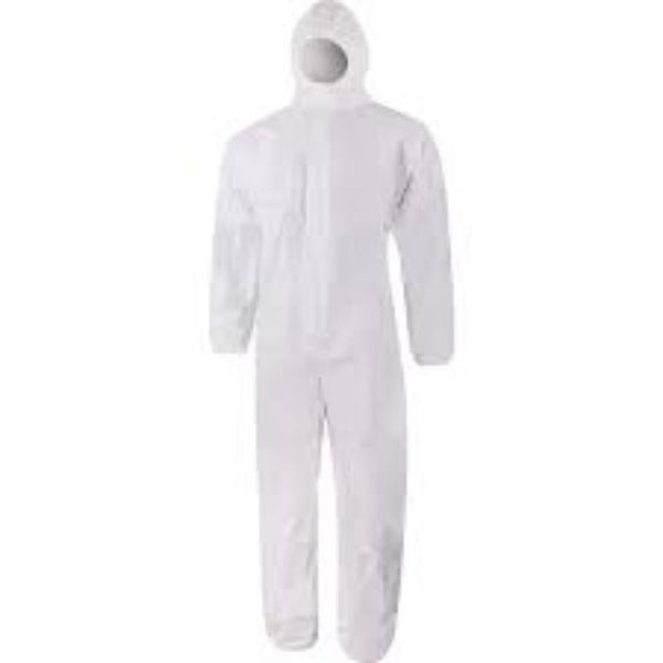 HALO SMS Type 5/6 White Hooded Coverall: Disposable Protective Suit | Chavda.com - Safety & Hazmat Apparel