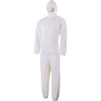 Micro-Porous Coverall Type 5/6 Hooded White 3XL | Protective Suit Hazmat Suit | Chemical, Paint | chavda.com