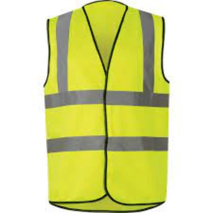 Hi Vis Vest - Yellow Safety Waistcoat EN20471 Certified - High Visibility Workwear for Construction, Road Work, and Industrial Safety
