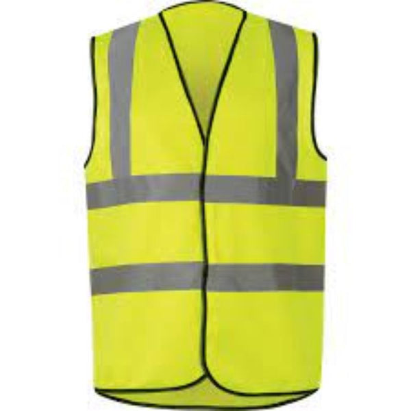 Hi Vis Vest - Yellow Safety Waistcoat EN20471 Certified - High Visibility Workwear for Construction, Road Work, and Industrial Safety
