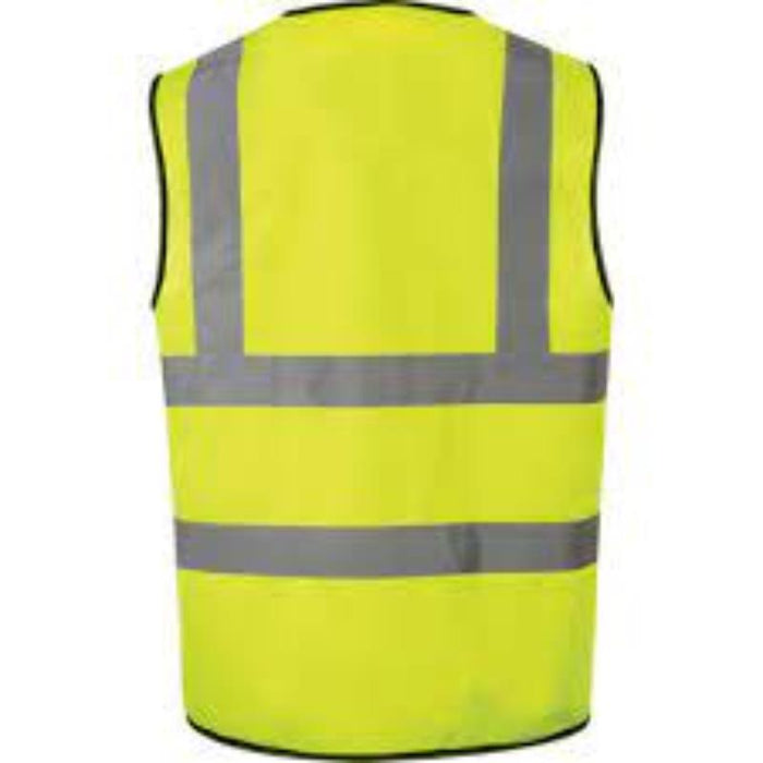Hi-Vis Yellow Safety Vest (5XL) - EN20471 Compliant | High Visibility Waistcoat for Work & Construction | Reflective Gear