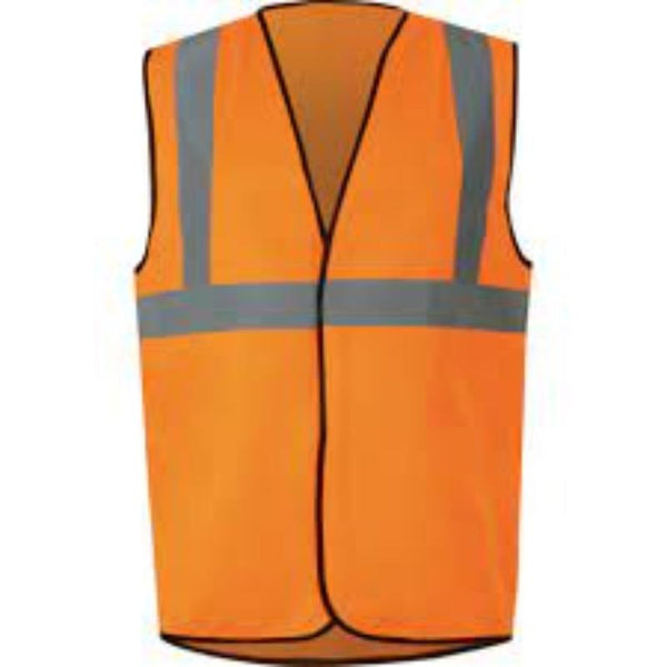Hi-Vis Orange Safety Vest 2XL | EN 20471 Compliant Reflective Workwear | High Visibility Waistcoat