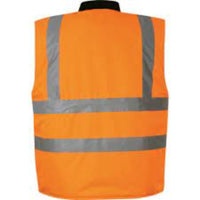 CROMWELL Hi-Vis Reversible Bodywarmer, Orange, EN20471, S - HAL9624715Y. High Visibility Safety Vest for Work, Construction, Roadside