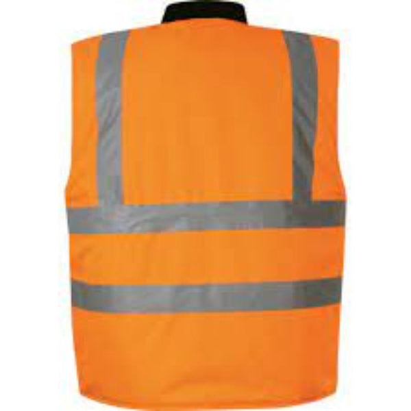 Hi-Vis Reversible Bodywarmer EN20471 Orange (L) | High Visibility Safety Vest - chavda.com