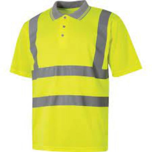 Hi-Vis Yellow Polo Shirt EN20471 | High Visibility Safety Workwear