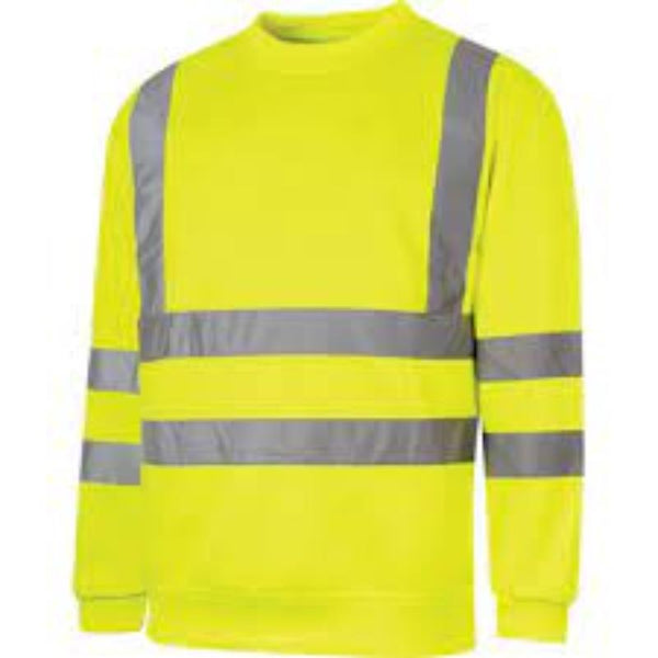 High Visibility Yellow Safety Sweatshirt | Hi-Vis Workwear | Reflective Apparel