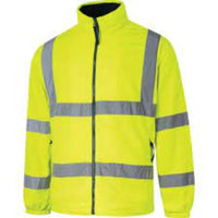 CROMWELL Hi-Vis Fleece Jacket Yellow EN20471 Safety Workwear - HAL9624752C