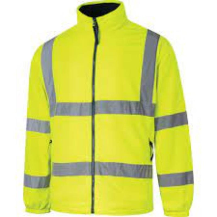 CROMWELL Hi-Vis Fleece Jacket Yellow EN20471 Safety Workwear - HAL9624752C