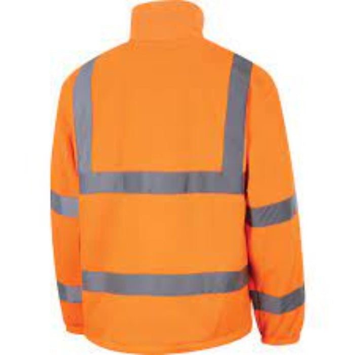 Hi-Vis Orange Fleece Jacket EN20471 Safety, High Visibility, Workplace Safety Jacket