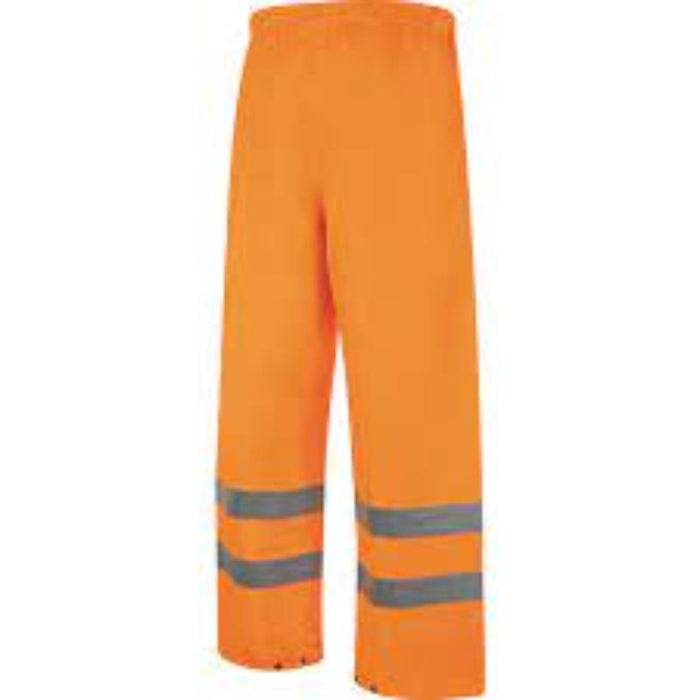 Hi-Vis Orange Safety Trousers EN20471 (L). Reflective Work Pants for Construction, Road Work. High Visibility Protective Clothing