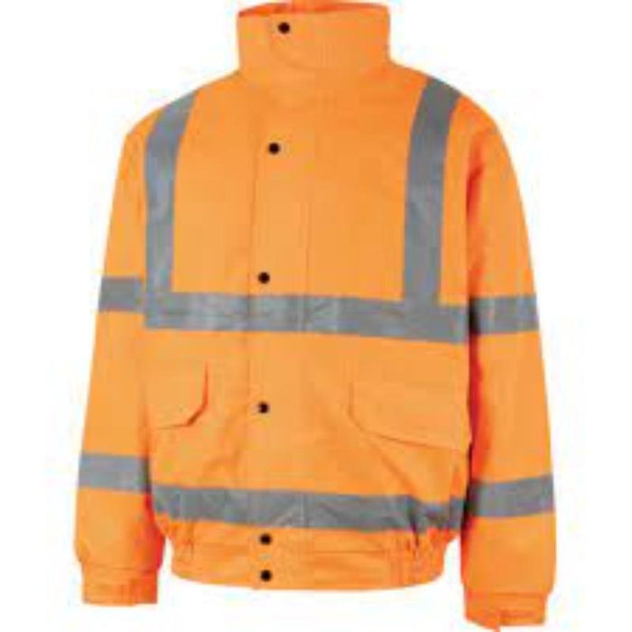 Hi-Vis Class 3 Bomber Jacket - Orange - EN20471 Safety Jacket for Workwear