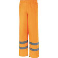Hi-Vis Orange Rip-Stop Trousers | EN20471 Certified | Workwear Safety Pants with Reflective Stripes | Chavda.com