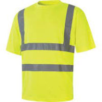 CROMWELL Hi-Vis Yellow Breathable T-Shirt EN20471 2XL, High Visibility Safety Workwear, Reflective Shirt