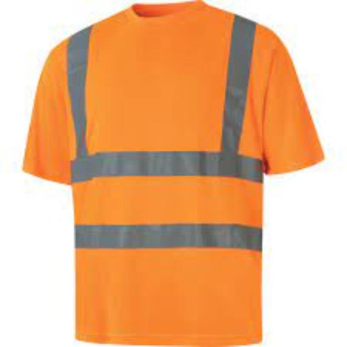 Cromwell Hi-Vis Orange Breathable T-Shirt EN20471 - High Visibility Safety Workwear Top for Men & Women
