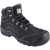 Black Hiker Boot, Safety Rated S3 SRC, Size 13 - Durable Work Boot for Construction, Industrial, and Outdoor Use. 