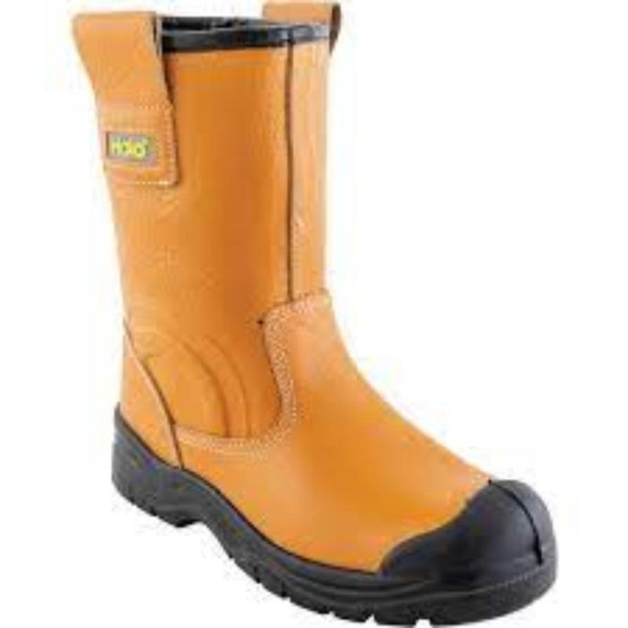 Cromwell Rigger Boot Tan S1P SRC Size 4 - Safety Work Boot - Tan Leather Rigger Boot, Oil Resistant Sole, Steel Toe