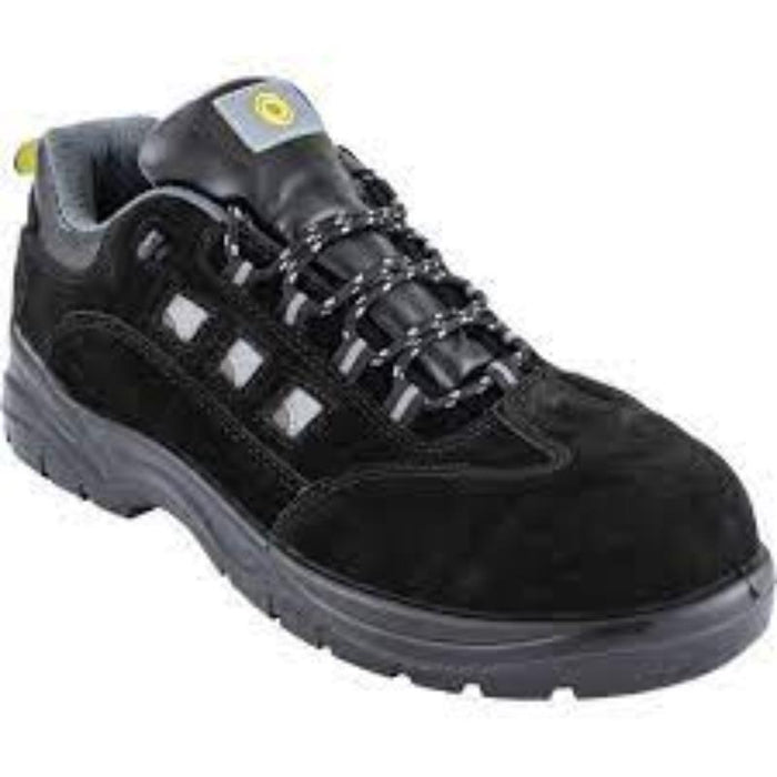 CROMWELL TRAINER BLACK MF S1P SRC SIZE 13 - Black Safety Shoe, Steel Toe Work Trainer. HAL9638173K