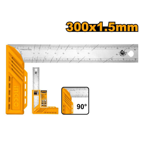 INGCO Square Angle 300mm: Precision Carpentry & Measurement Tool