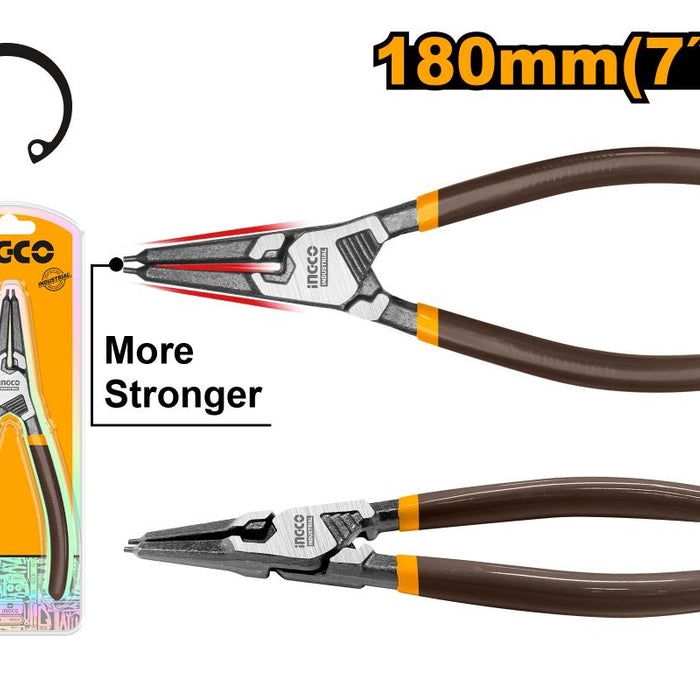 INGCO PLIER CIRCLIP STRAIGH & INTERNAL 180MM - HCCP261803