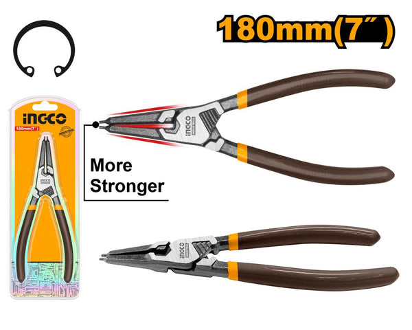 INGCO PLIER CIRCLIP STRAIGH & INTERNAL 180MM - HCCP261803
