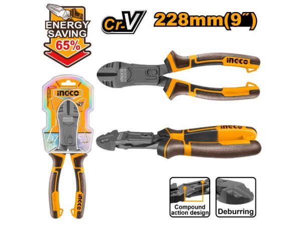 INGCO PLIER COMPOUND DIAGONAL 228MM - HCDCP58230