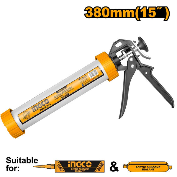 INGCO 15 inch caulking gun for sealant application.